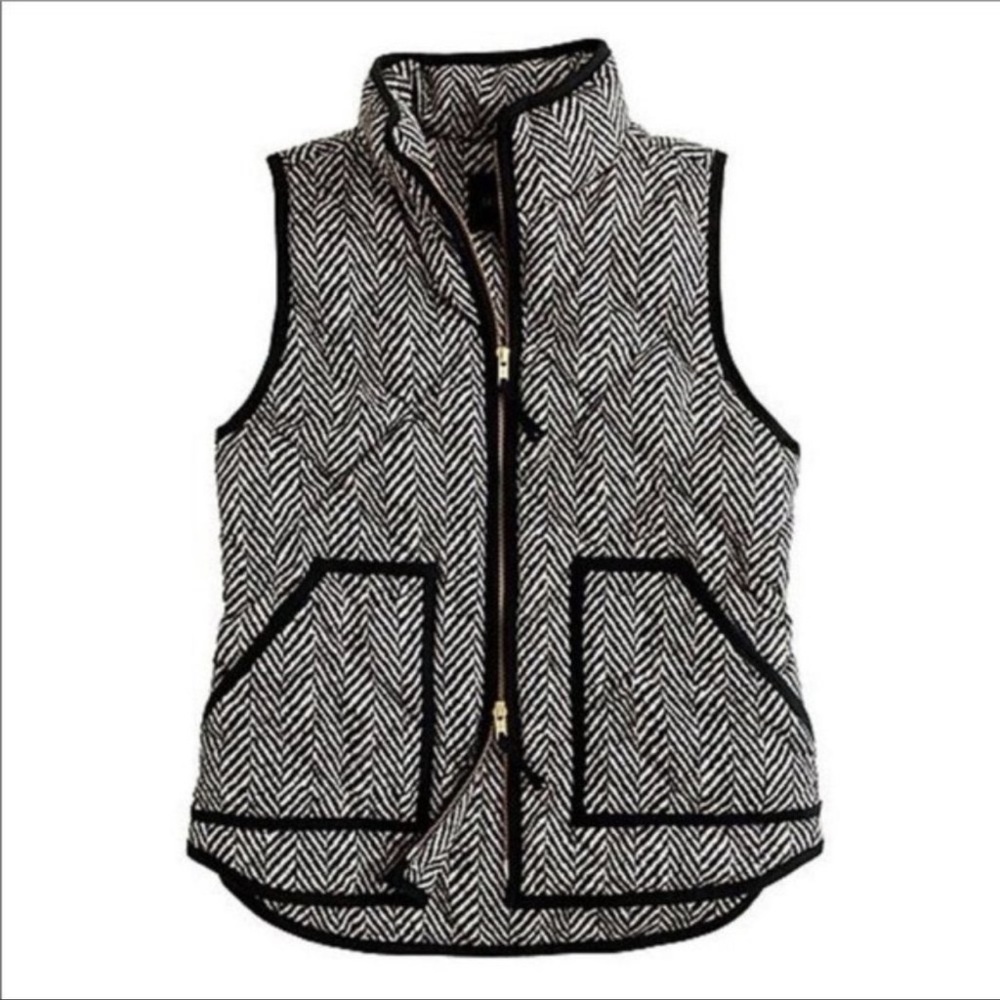 J. Crew Factory Herringbone Puffer Vest